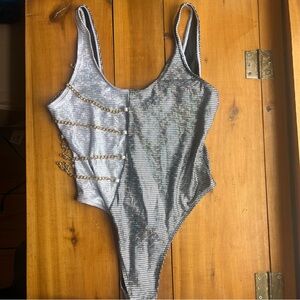 Metallic One Piece Swimsuit